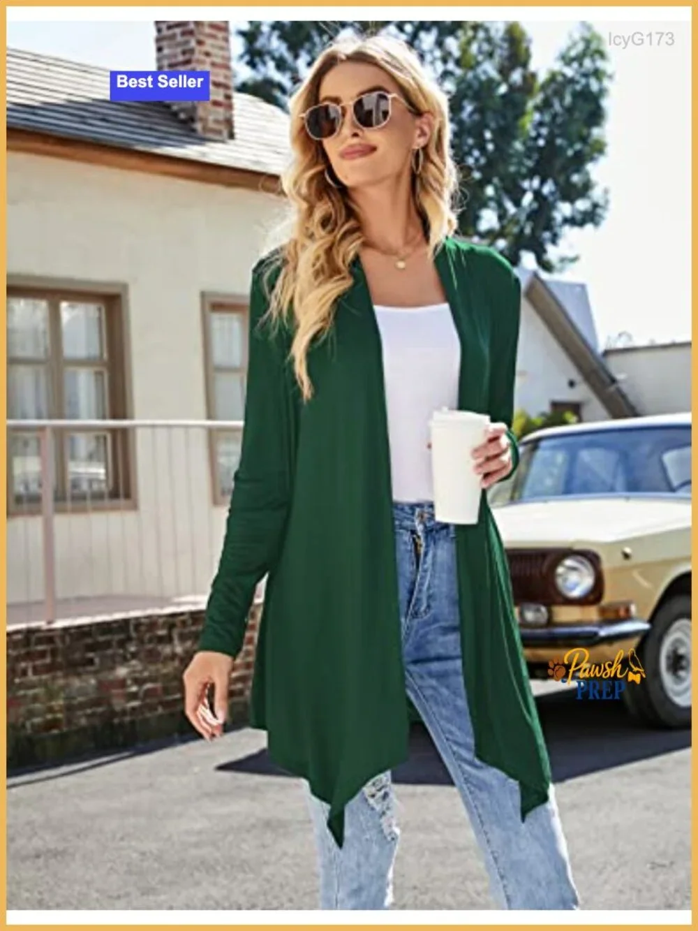 Women's Lightweight Cardigan Long Sleeve Open Front Duster